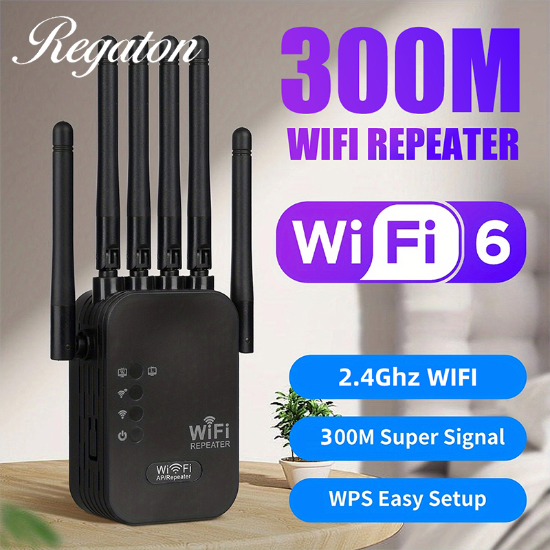 Wifi Range Extender - Hoogversterkende 300M WiFi-signaalversterker 2.4GHz draadloze repeater