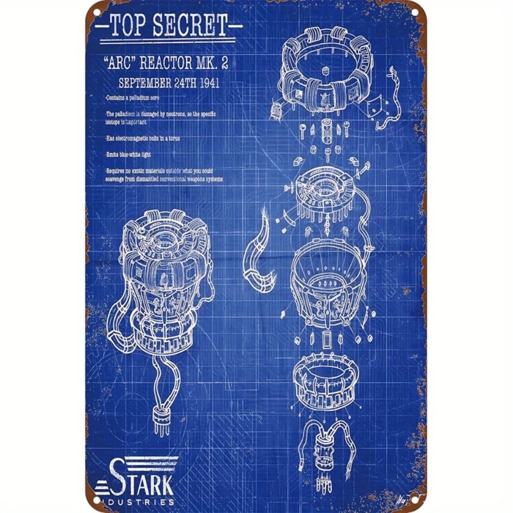 Tech Office Wall - CIFBUY Retro Industrieel 2D Plat Superheld