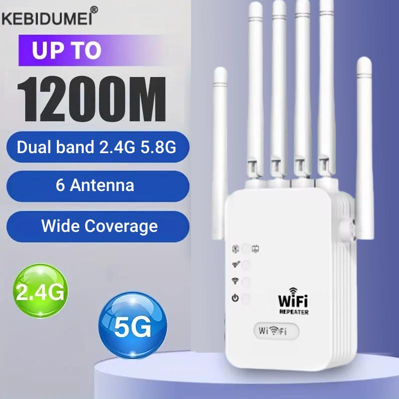 Wifi Range Extender - 1200Mbps Draadloze WiFi Repeater 2.4G 5.8G