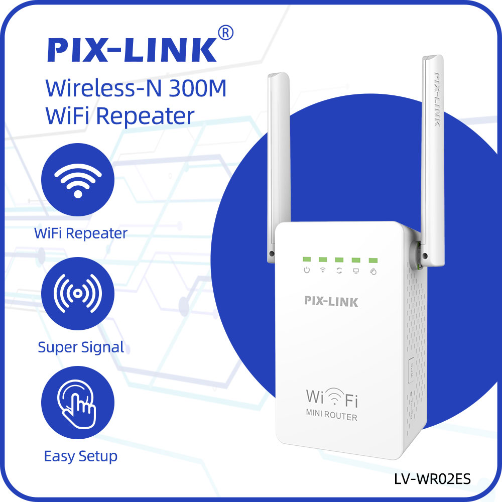 Wifi Range Extender - PIX-LINK WR02E Draadloze WiFi Repeater Wifi