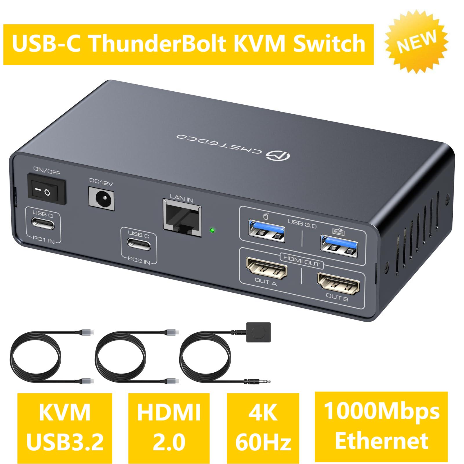 Docking Station Usb C - USB C KVM-schakelaar 2 monitoren 2