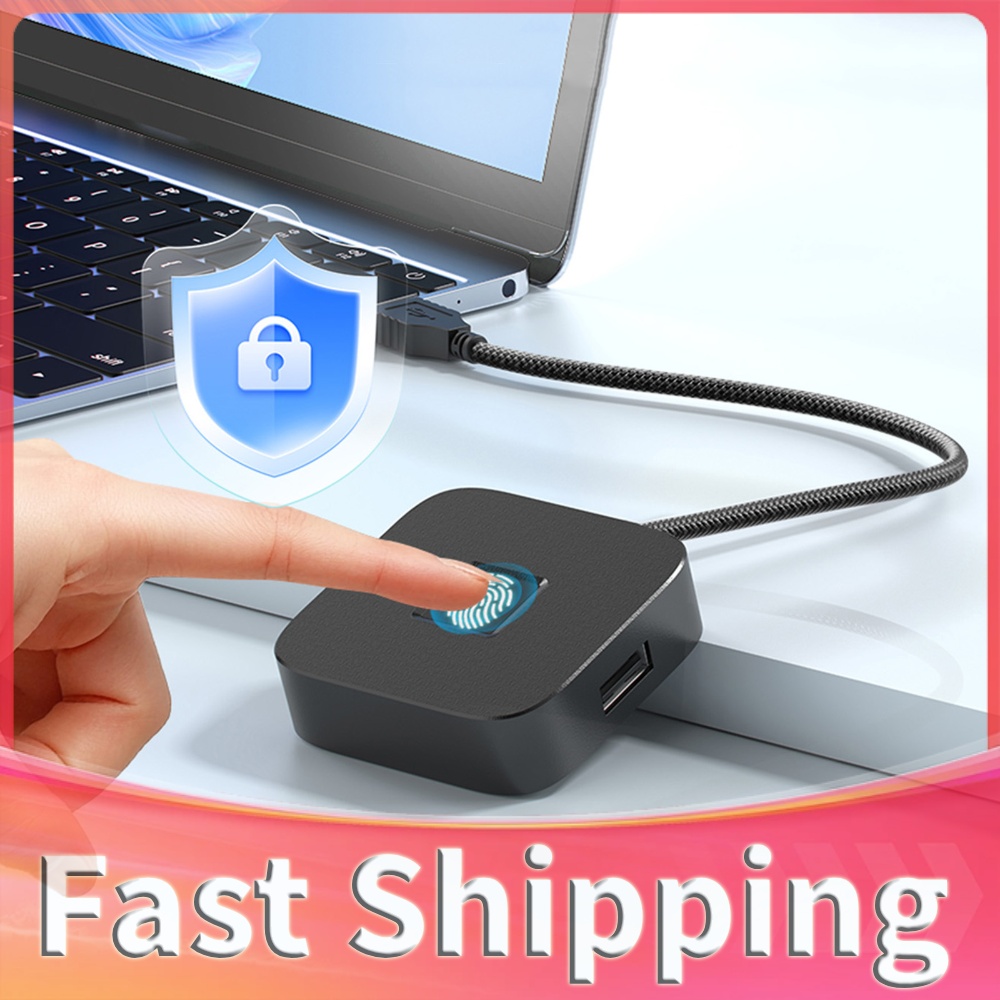 Fingerprint Reader Usb - Vingerafdrukscanner met USB-hub voor Windows Hello,
