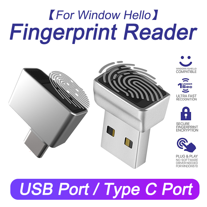 Fingerprint Reader Usb - Type C/Usb Biometrische Scanner Vinger Reader
