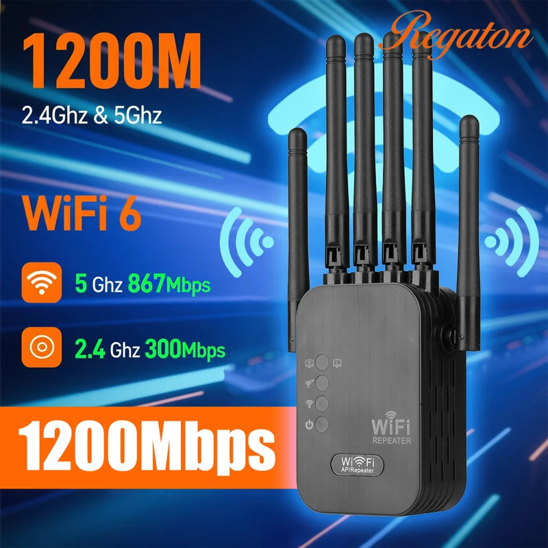 Wifi Range Extender - Draadloze 5G WiFi Repeater 1200Mbps Router