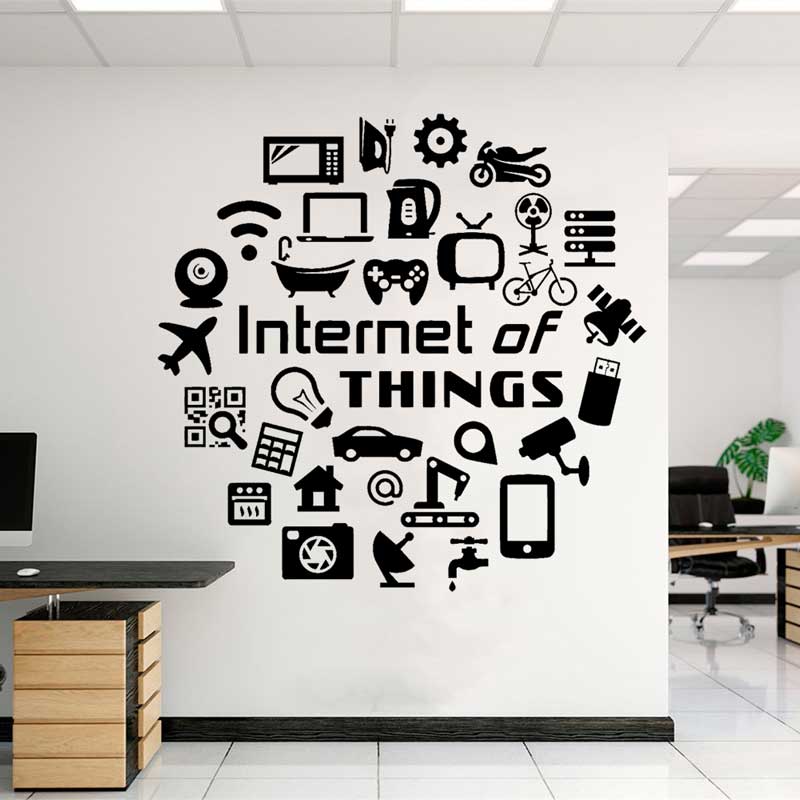 Tech Office Wall - Tech vinyl muurstickers Internet of Things