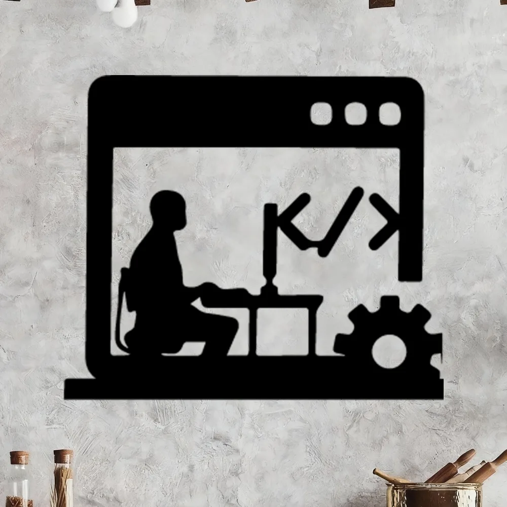 Tech Office Wall - CIFBUY Metal Wall Art Programmeur Cadeau