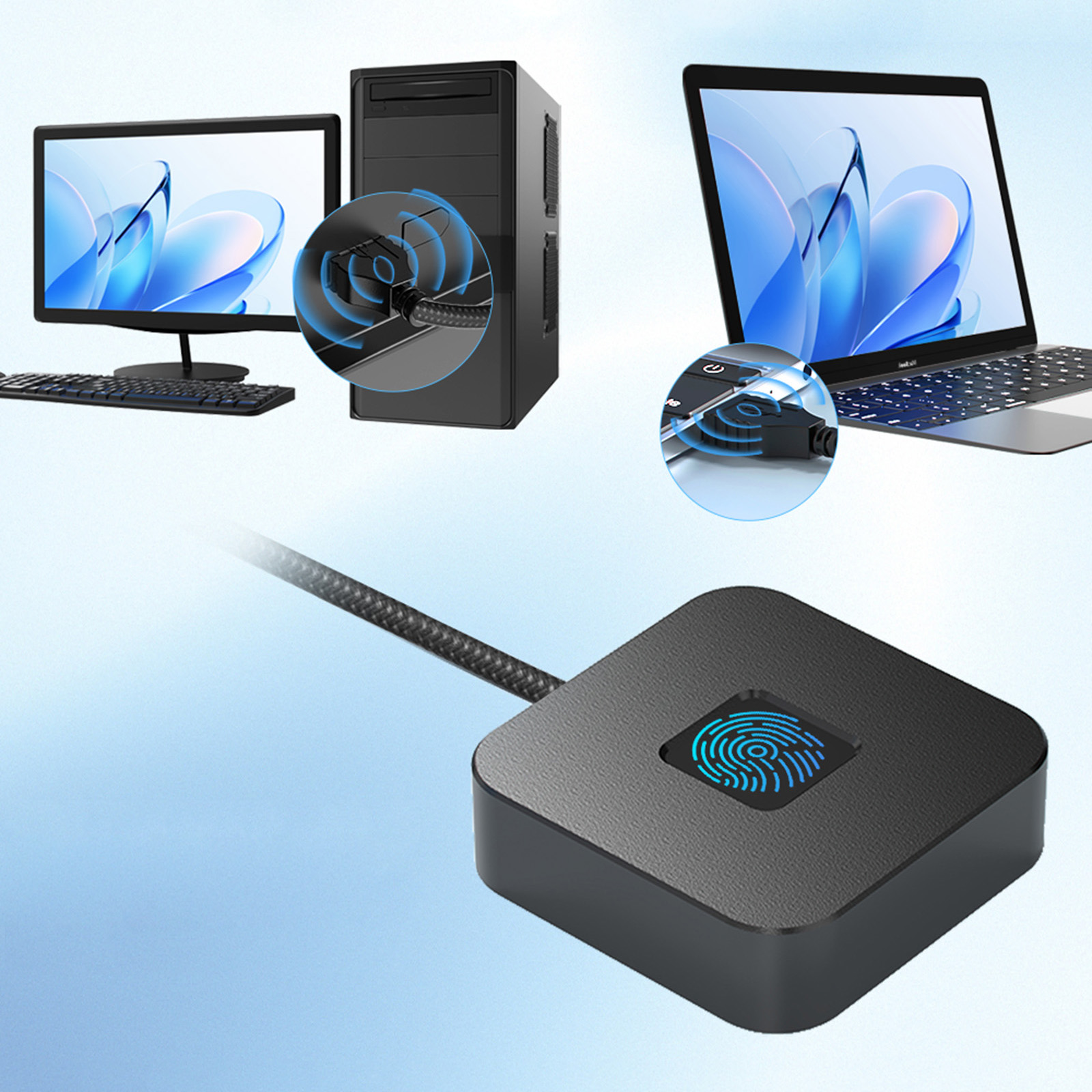 Fingerprint Reader Usb - USB-vingerafdruklezer met snelle 50ms-matchingsupport, compatibel met