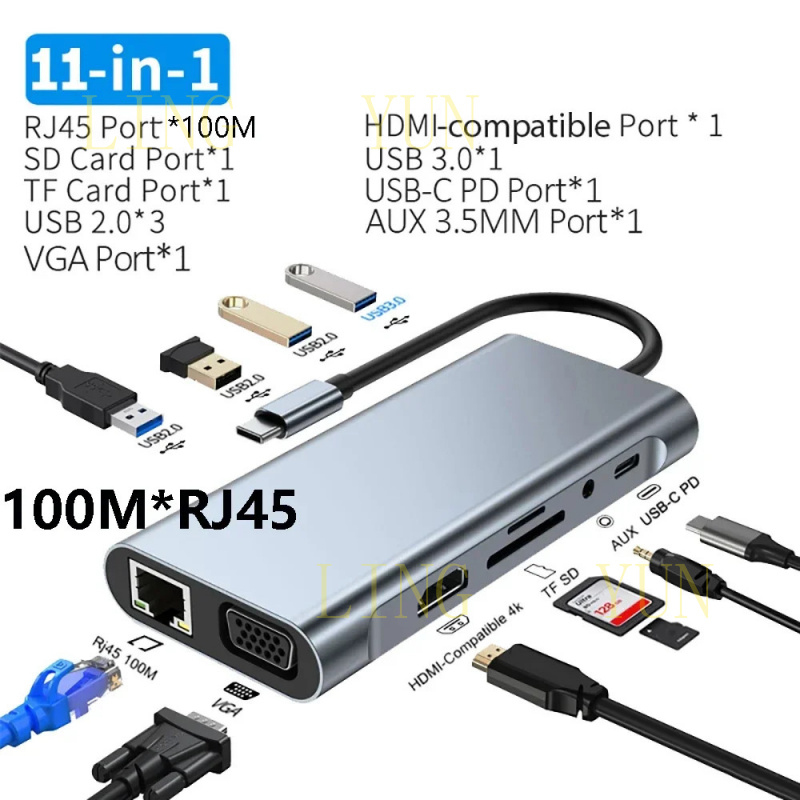 Docking Station Usb C - Z 11 poorten USB C HUB