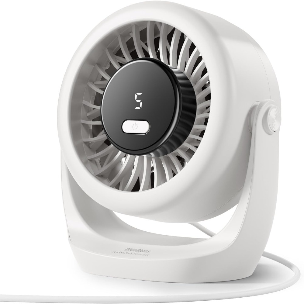 Office Tech And Gadgets - USB-bureauturboventilator, ultrastille mini-bureauventilator, krachtige wind, LED-display,