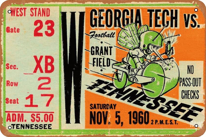 Tech Office Wall - 1960 GEORGIA TECH VS. TENNESSEE poster