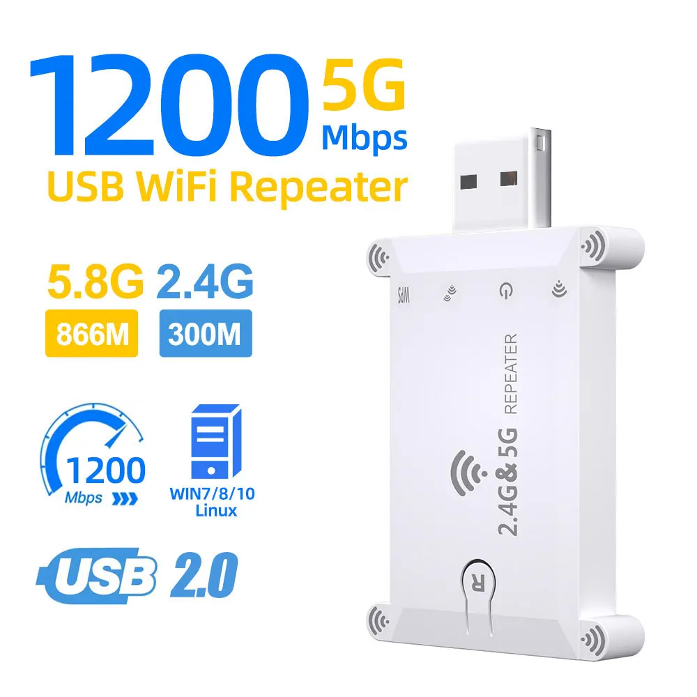Wifi Range Extender - WiFi FIY 2.4g/5g Usb Wifi Repeater