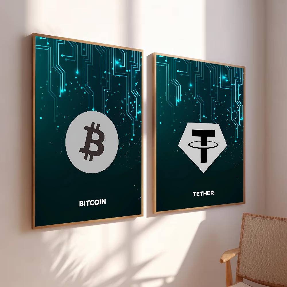 Tech Circuit Crypto Symbol Pos - Tech Office Wall recensie en prijs