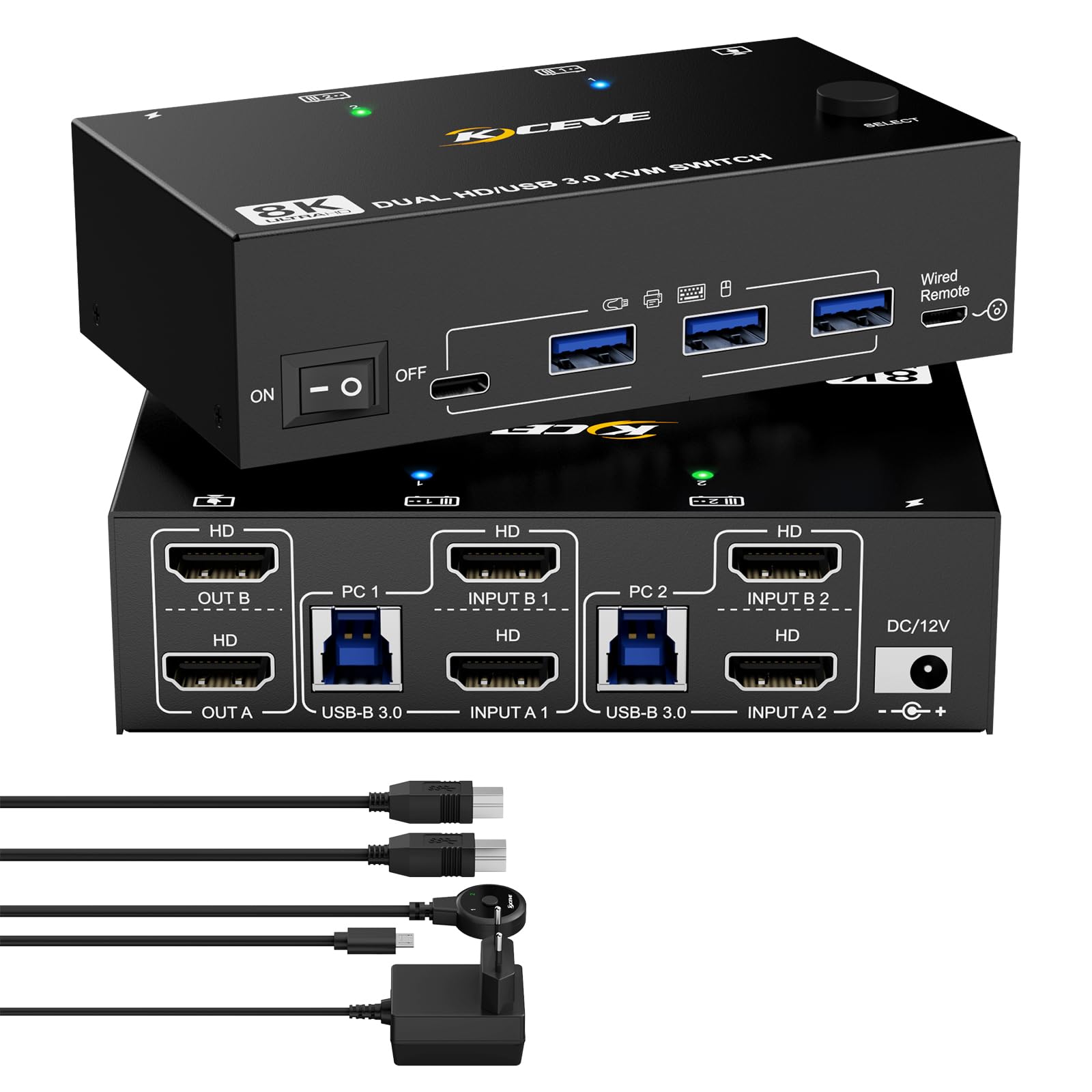 USB 3.0 KVM Switch 3/2/1 Monit - Kvm Switch Dual Monitor recensie en prijs