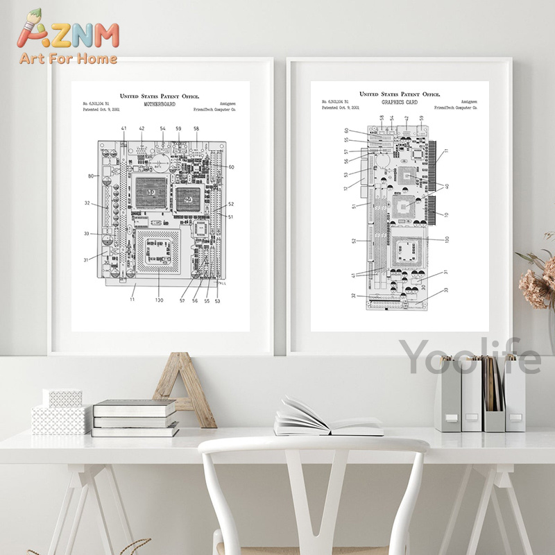 AZNM Computer Moederbord Paten - Tech Office Wall recensie en prijs