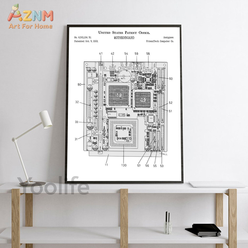 AZNM Computer Moederbord Paten - Tech Office Wall recensie en prijs