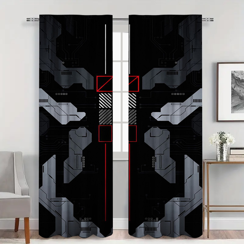 2 stuks Mecha Tech gordijnen m - Tech Office Youtube recensie en prijs