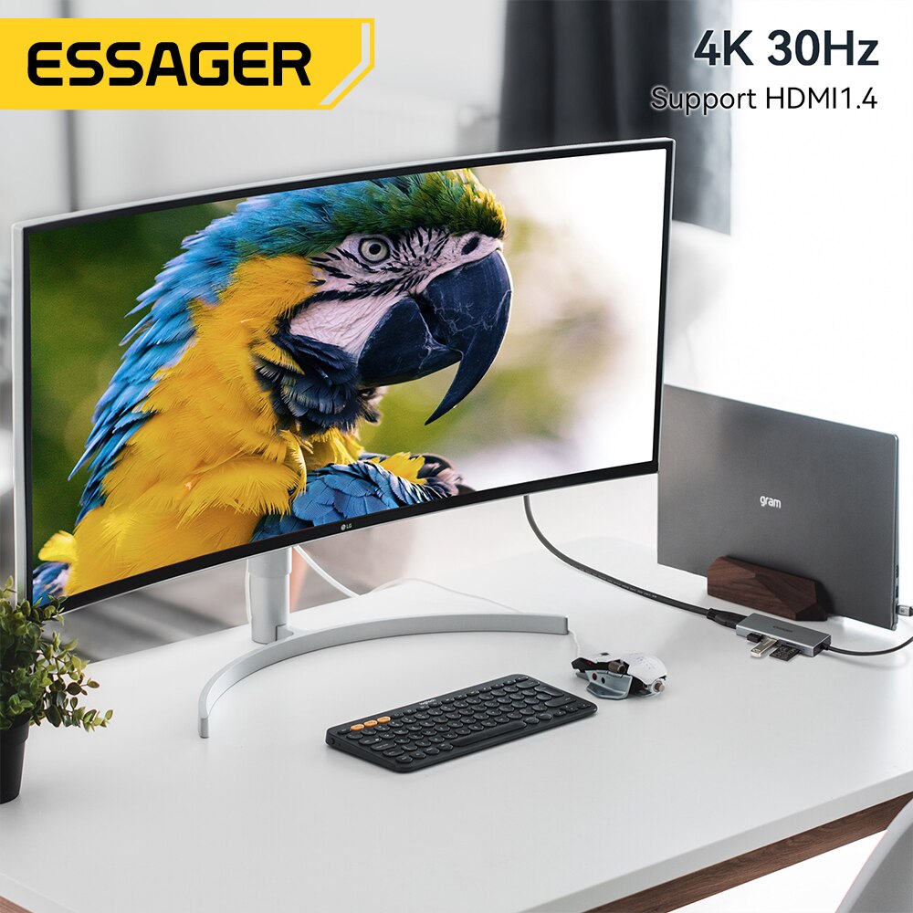 Essager 5-in-1 USB C HUB HDMI- - Docking Station Usb C recensie en prijs