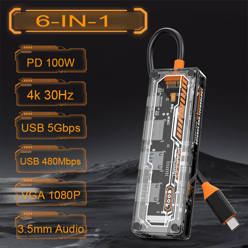 6-in-1 USB C Hub voor MacBook  - Docking Station Usb C recensie en prijs