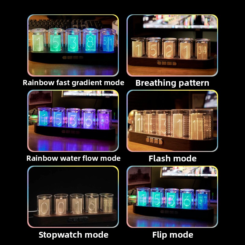 LED Nixie Tube Clock RGB Gamin - Tech Office Youtube recensie en prijs