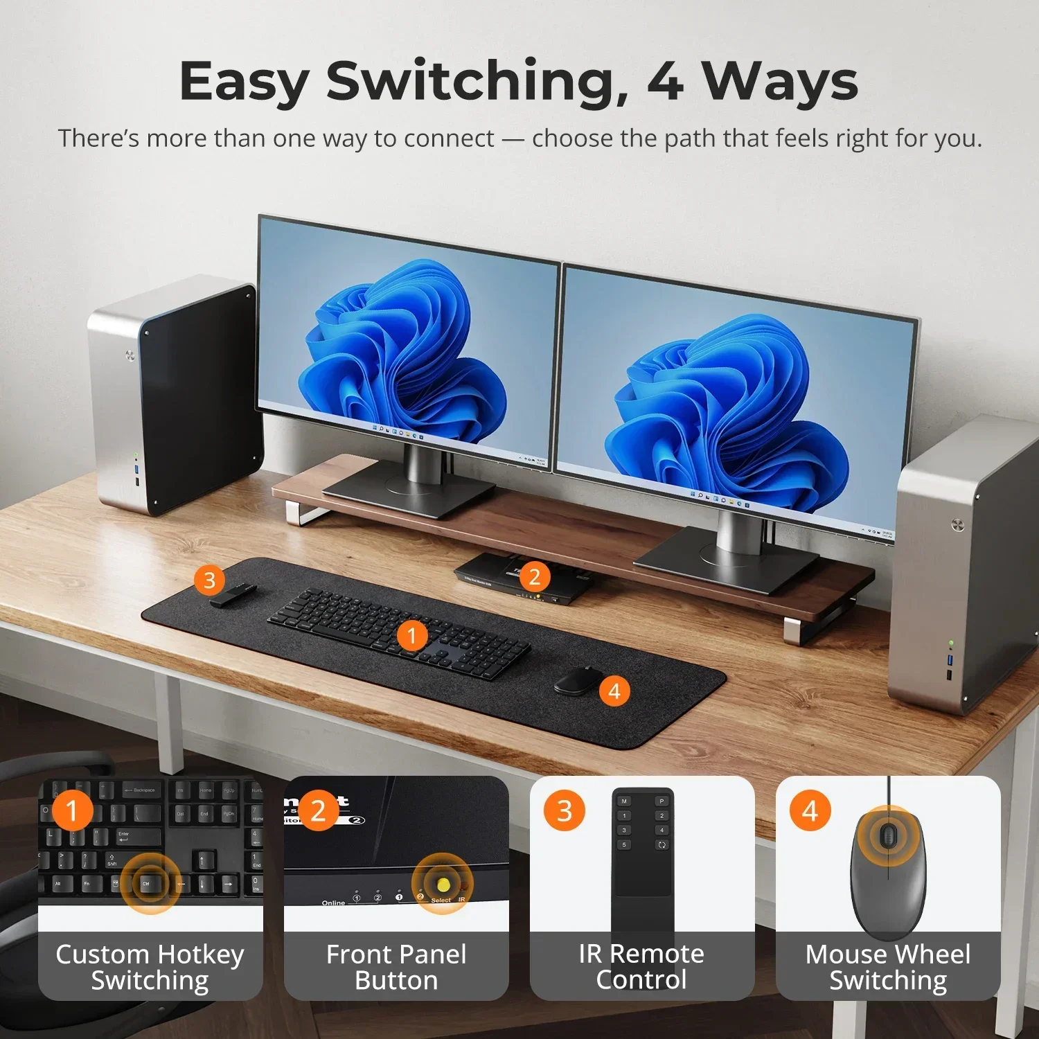 Op voorraad TESmart HDMI KVM V - Kvm Switch Dual Monitor recensie en prijs